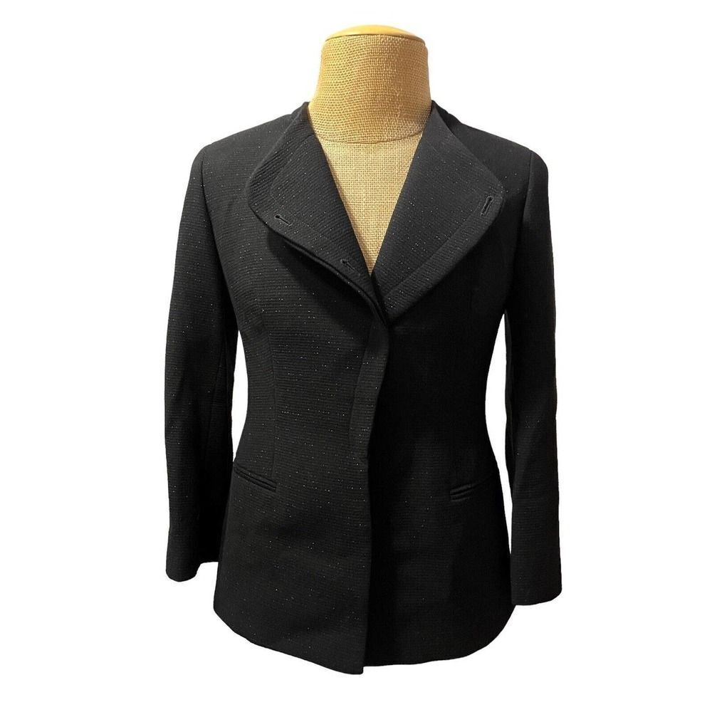 Armani Le Collezioni Women's Blazer Thick Lapel‎ Sparkle All Over Italy Size 6